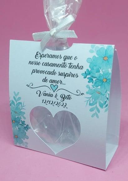Porta Mini Suspiros Azul Lembrancinha Casamento