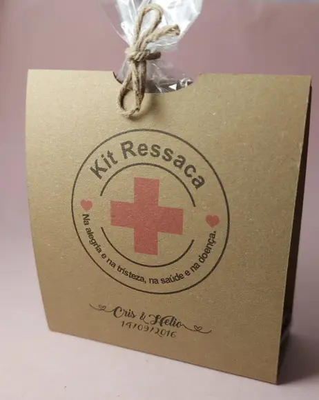 Embalagem Kit Ressaca - Lembrancinha Casamento Rústico