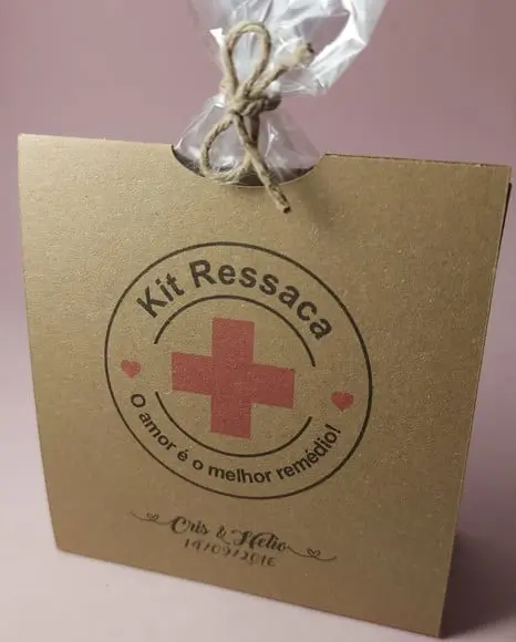 Embalagem Kit Ressaca - Lembrancinha Casamento Rústico