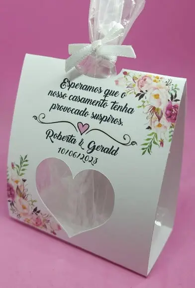 Embalagem Mini Suspiros - Lembrancinha Casamento