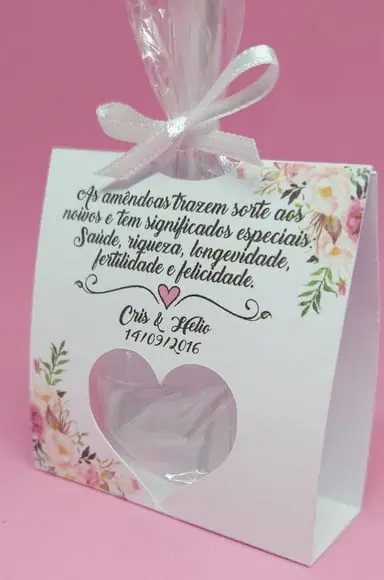 Embalagem para Amêndoas - Lembrancinha Casamento