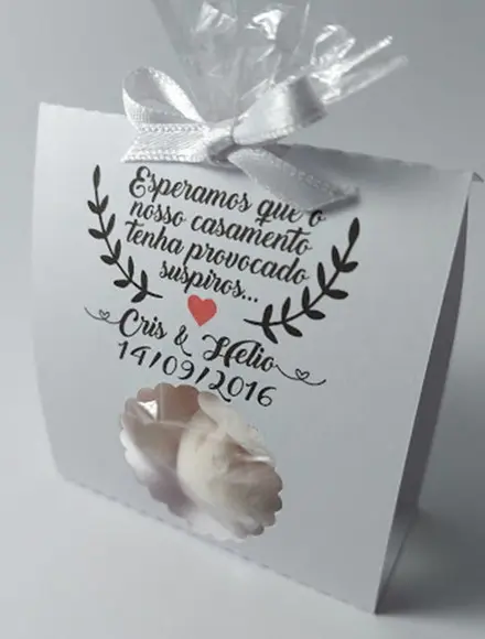 Embalagem Mini Suspiros - Lembrancinha Casamento