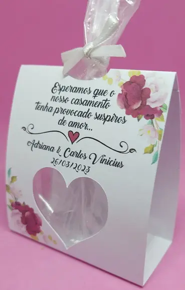 Embalagem Mini Suspiros - Lembrancinha Casamento