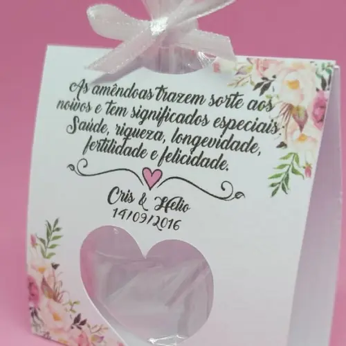 Embalagem para Amêndoas - Lembrancinha Casamento