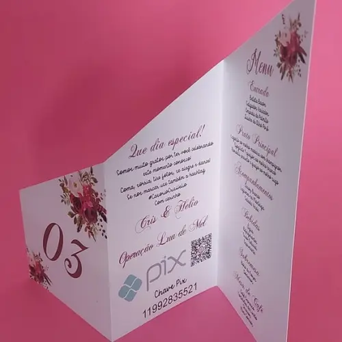 Identificador de Mesa (3 em 1) Casamento, Menu e Operação Lu