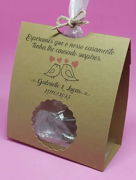 Kit Lembrancinha Casamento (embalagem Rústica para Mini Suspiros