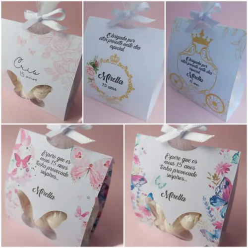 Lembrancinha 15 Anos Embalagem Mini Suspiros/guloseimas