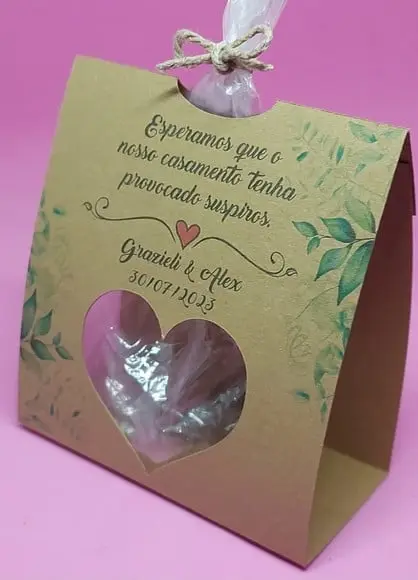 Kit Lembrancinha Casamento (embalagem Rústica para Mini Suspiros