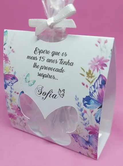 Lembrancinha 15 Anos Embalagem Mini Suspiros/guloseimas