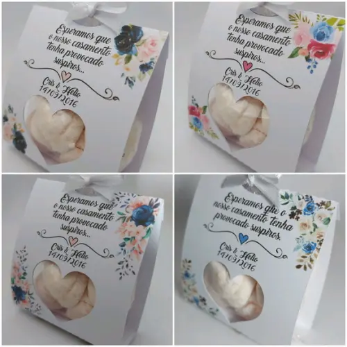 Lembrancinha Casamento - Embalagem Mini Suspiros