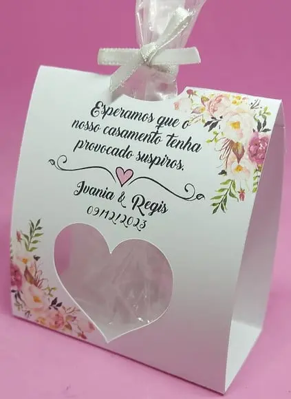 Lembrancinha Casamento - Embalagem Mini Suspiros