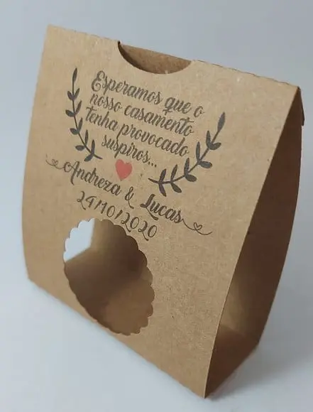Lembrancinha Casamento (embalagem Rústica Mini Suspiros)