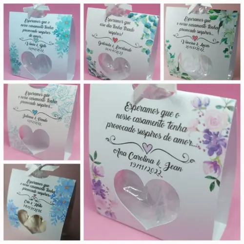 Lembrancinha Casamento - Embalagem Mini Suspiros Terracota