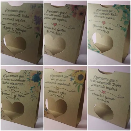 Lembrancinha Casamento Rústico mini Suspiros/ Biscoitos