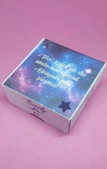 Lembrancinha Galaxia - Caixa Personalizada 4 Docinhos