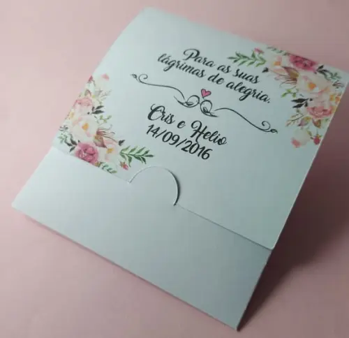 Lembrancinha de Casamento Lágrimas de Alegria - Porta Lenço