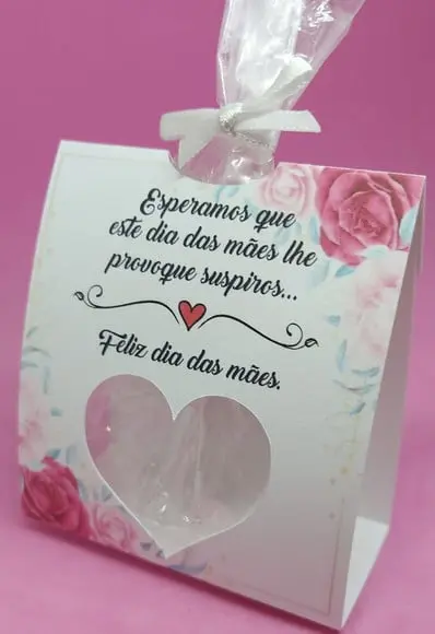 Lembrancinha Dia das Mães - Embalagem Mini Suspiros