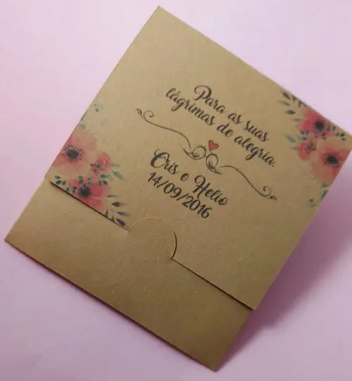 Lembrancinha de Casamento Lágrimas de Alegria - Porta Lenço