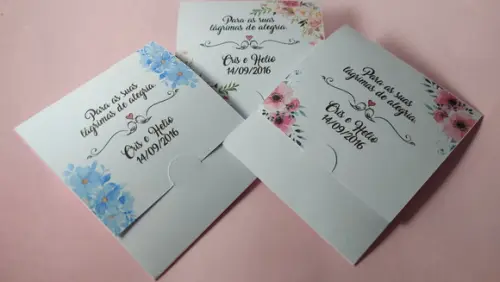 Lembrancinha de Casamento Lágrimas de Alegria - Porta Lenço