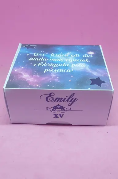Lembrancinha Galaxia - Caixa Personalizada 4 Docinhos