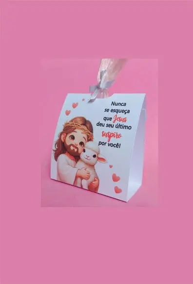 Lembrancinha Jesus Cristo Religiosa Igreja Embalagem Suspiro