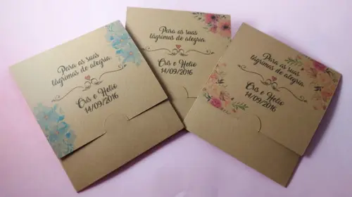 Lembrancinha de Casamento Lágrimas de Alegria - Porta Lenço