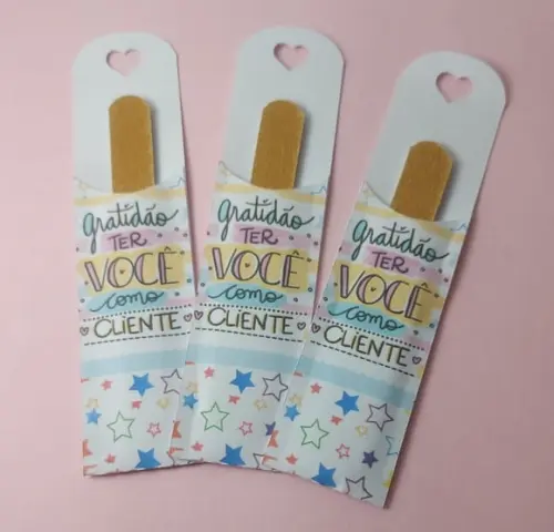 Porta Lixa Personalizado + Mini Lixa De Unha - Mimo Cliente