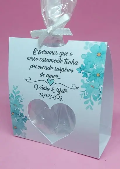 Porta Mini Suspiros Azul Lembrancinha Casamento