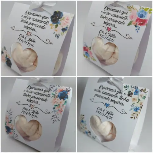 Porta Mini Suspiros Azul Lembrancinha Casamento