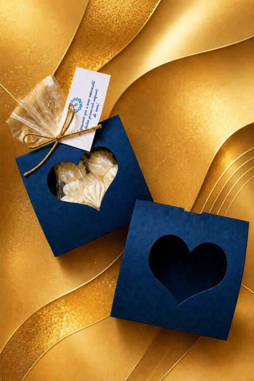 Lembrancinha Casamento Porta Mini Suspiros Azul Marinho