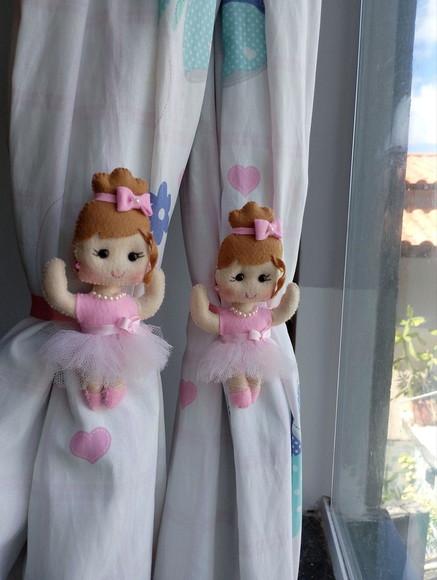 Prendedor de Cortina da Bailarina de Feltro
