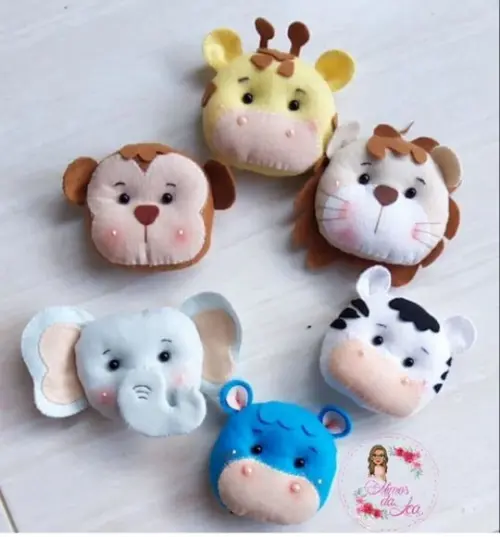 Cabeça de Feltro Safari para Decoração