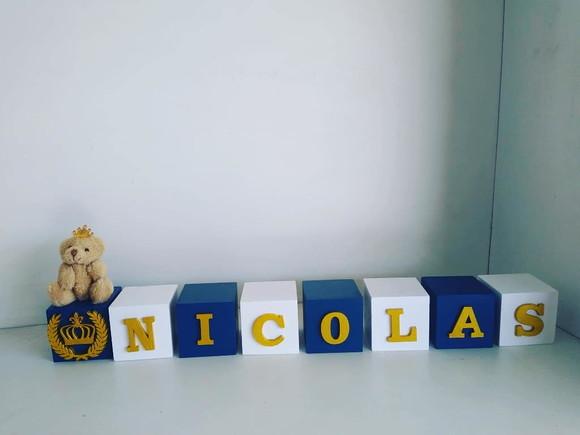 8 Cubos Personalizados 5×5 com Ursinho Pelúcia