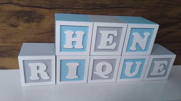 9 Cubos Decorativos em mdf Também 6×6 com Molduras