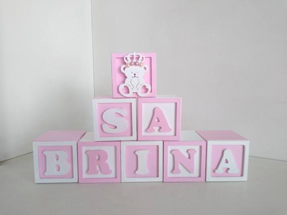9 Cubos Decorativos em mdf Também 6×6 com Molduras