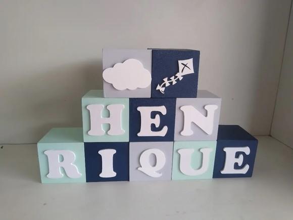 Cubos Decorados 10×10 cm em mdf