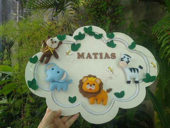 Enfeite Porta Maternidade Tema Safari