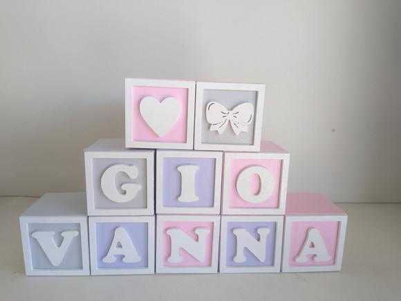 Kit com 10 Cubos 7×7 com Molduras Decorados
