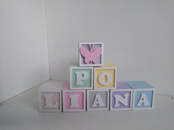 Kit com 11 Cubos 5×5 com Molduras Decorados
