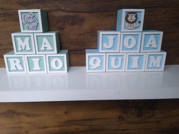 Kit com 12 Cubos 7×7 com Molduras Decorados
