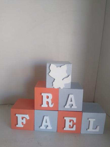 Kit com 13 Cubos Personalizados com Letras Cubos 5×5