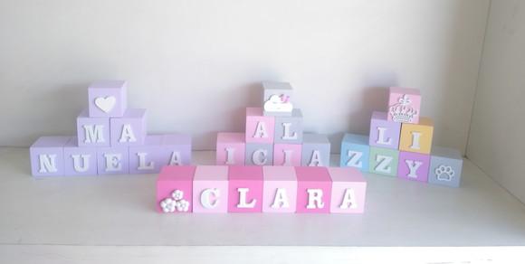 Kit com 13 Cubos Personalizados com Letras Cubos 5×5