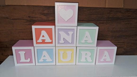 Kit com 21 Cubos 5×5 com Molduras Decorados