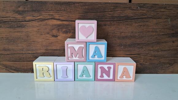 Kit com 21 Cubos 5×5 com Molduras Decorados