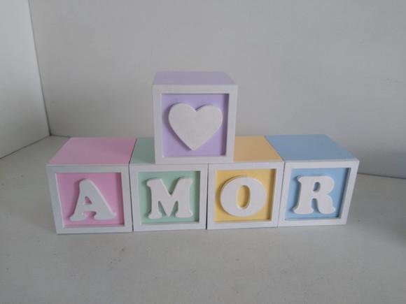 Kit com 5 Cubos 10×10 com Molduras Decorados