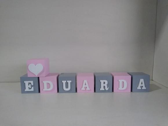 Kit com 7 Cubo com Nome5×5