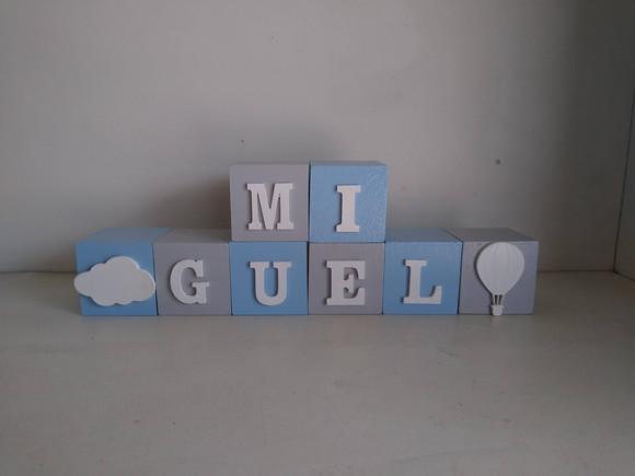 Kit com 7 Cubos 5×5 com Letras Personalizados