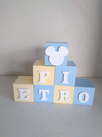 Kit com 7 Cubos 5×5 com Letras Personalizados