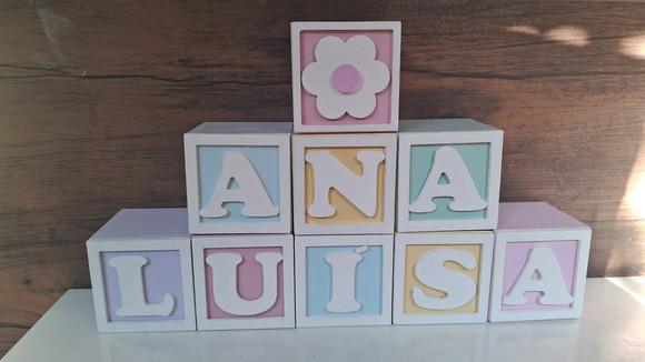 Kit com 9 Cubos 10×10cm com Molduras Decorados