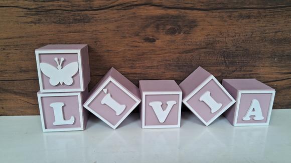 Kit com 9 Cubos 10×10cm com Molduras Decorados